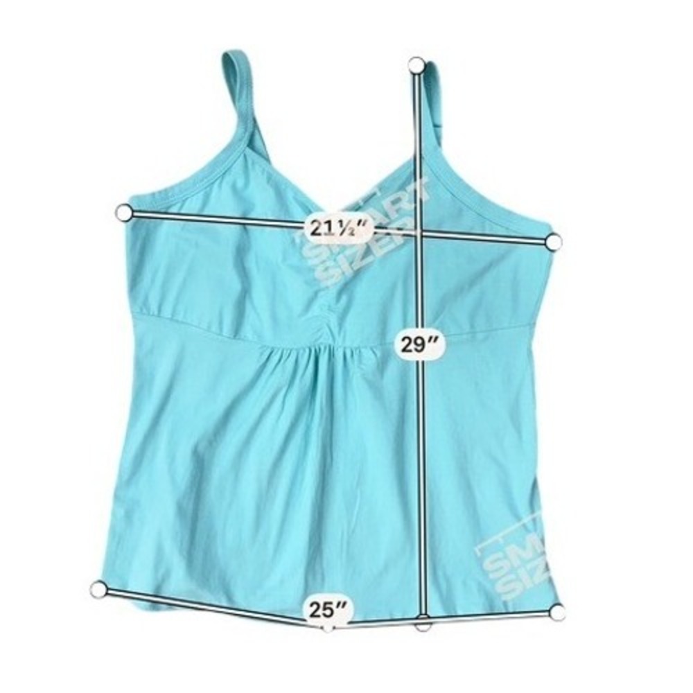Jessica London Aqua Cotton Spandex Tank Top 18/20 Stretch - Picture 6 of 6